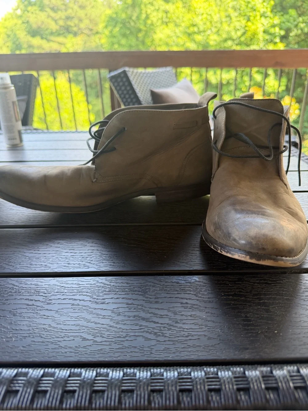 Aldo Tan/Brown Leather Chukka Boots